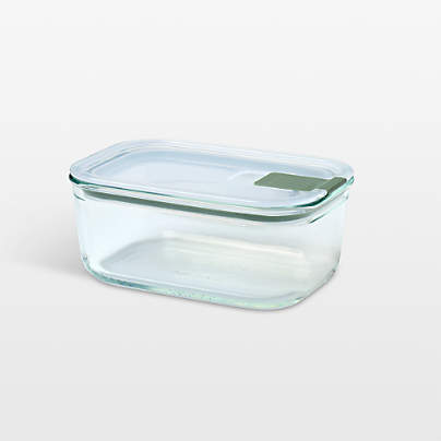 Mepal EASYCLIP Rectangular Glass Food Storage Container, 23oz