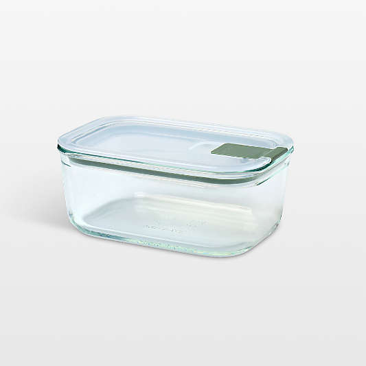Mepal EASYCLIP Rectangular Glass Food Storage Container, 23oz