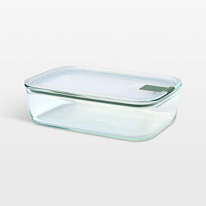 Mepal EASYCLIP Rectangular Glass Food Storage Container, 51oz