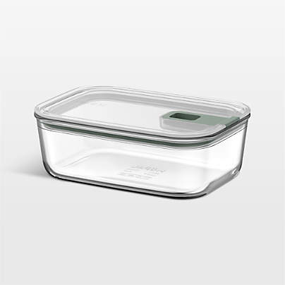 Mepal EASYCLIP Rectangular Glass Food Storage Container, 34oz