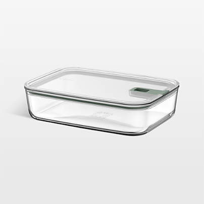 Mepal EASYCLIP Rectangular Glass Food Storage Container, 76oz