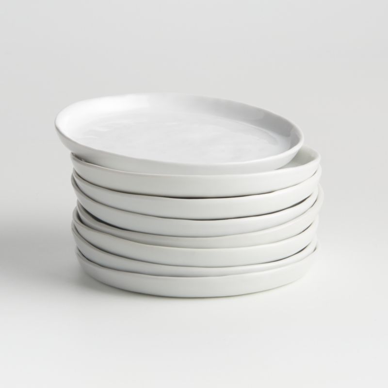 Viewing product image Mercer White Round Porcelain Appetizer Plates, Set of 8 - image 1 of 11