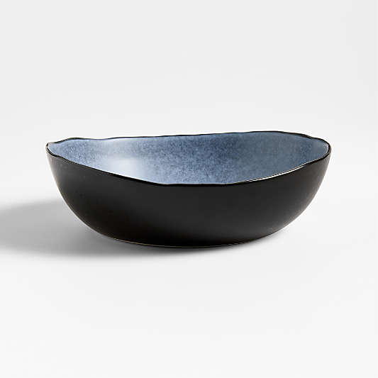 Mercer Arctic Blue Recycled Stoneware Low Bowl