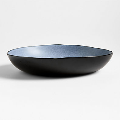 View Mercer Arctic Blue Recycled Stoneware Serving Bowl details
