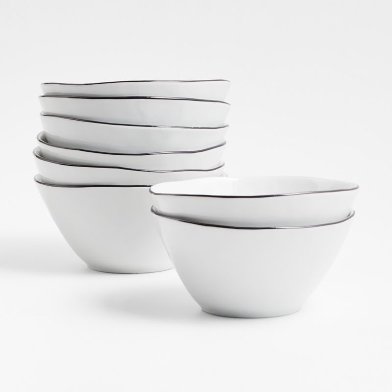 Mercer Black Rim Porcelain Cereal Bowl - image 2 of 4