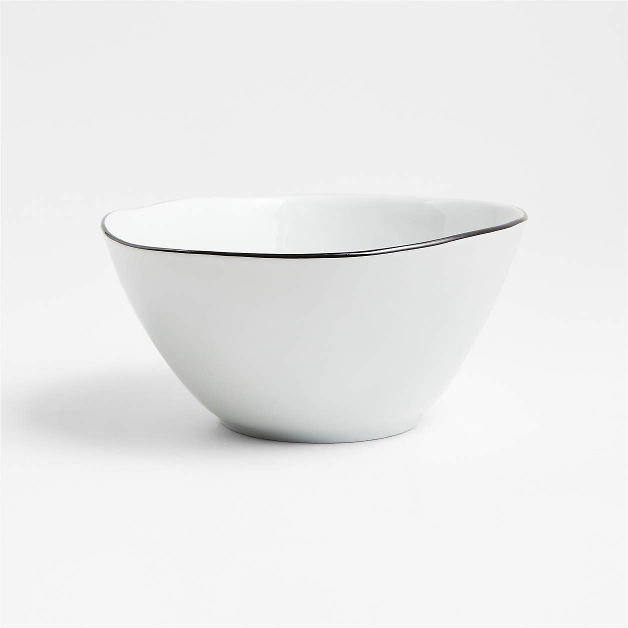 Mercer Black Rim Porcelain Cereal Bowl