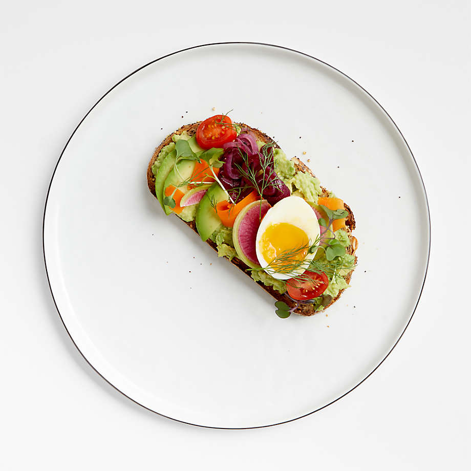 Crisp Modern Matte Black Salad Plate + Reviews