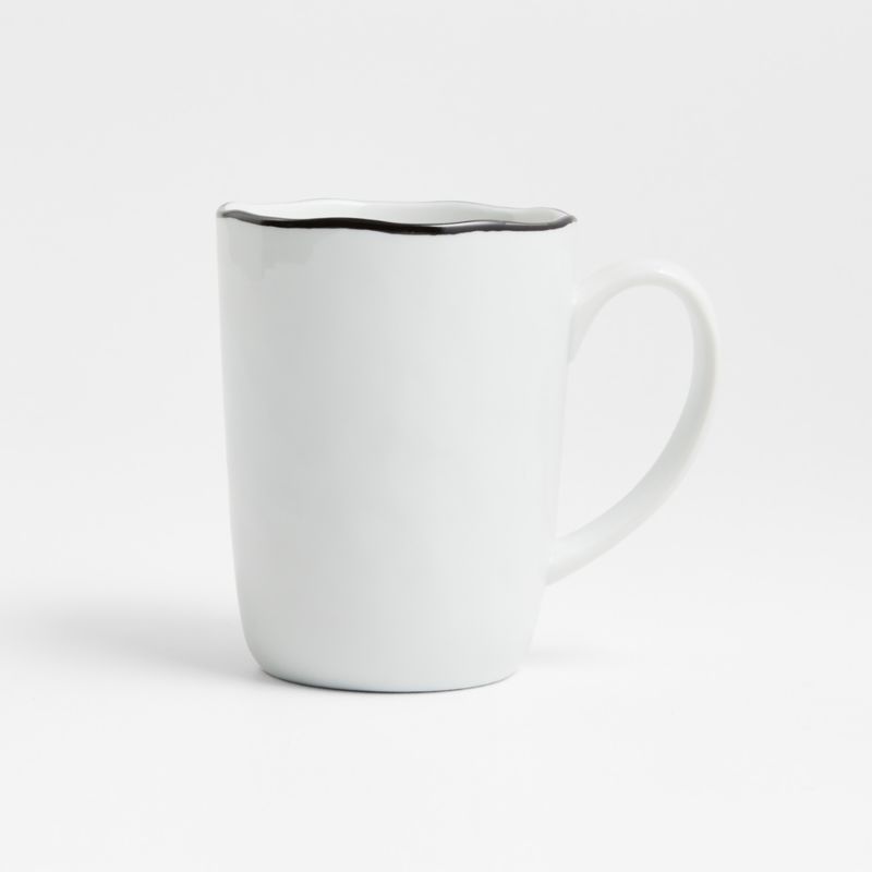 Mercer Black Rim Porcelain Mug