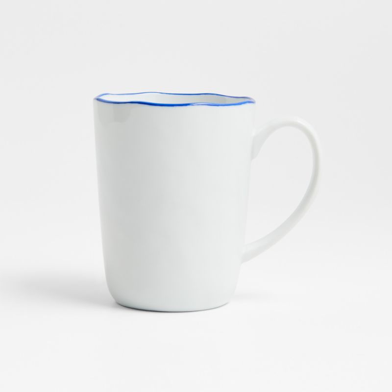 Mercer Blue Rim Porcelain Mug