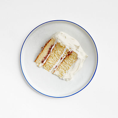 View Mercer Blue Rim Round Porcelain Salad Plate details