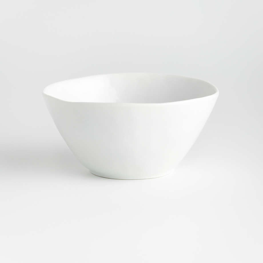 Mercer White Ceramic Cereal Bowl + Reviews Crate & Barrel