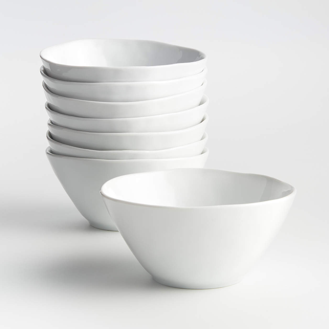 Mercer White Porcelain Cereal Bowls, Set of 8