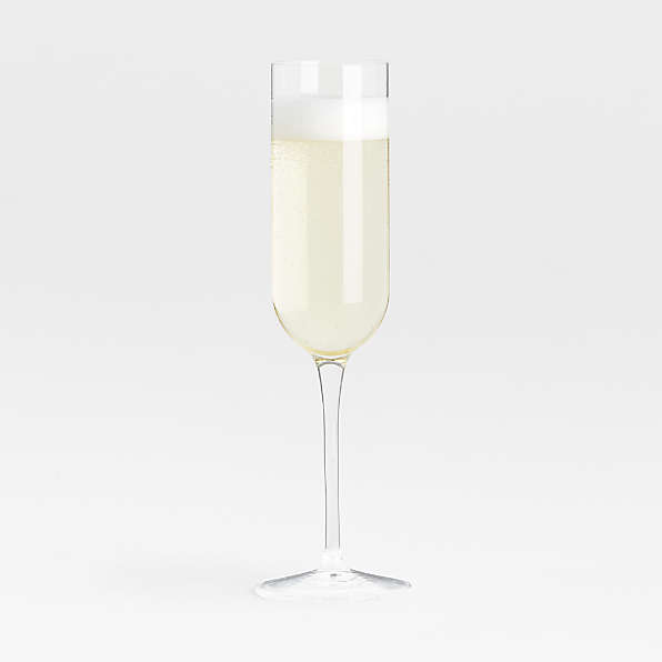 Crate and Barrel, Edge Champagne Glass, Set of 4 - Zola