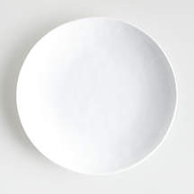 Mercer White Ceramic Coupe Dinner Plate | Crate & Barrel