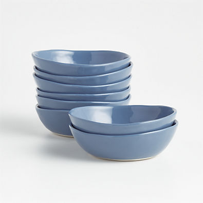 View Mercer Denim Blue Porcelain Mini Bowls, Set of 8 details