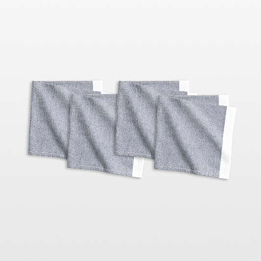 Mercer Deep Indigo Organic Cotton Dinner Napkins, Set of 4