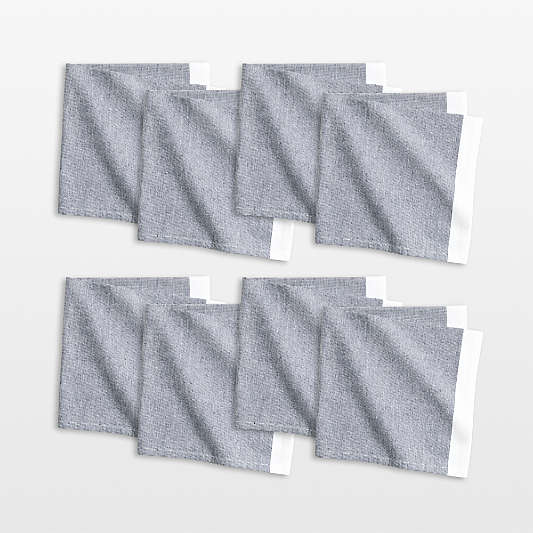 Mercer Deep Indigo Organic Cotton Dinner Napkins, Set of 8