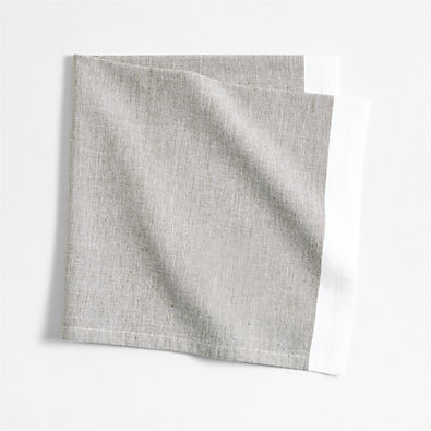 View Mercer Desert Green Organic Cotton Dinner Napkin details