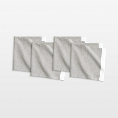 View Mercer Desert Green Organic Cotton Dinner Napkins, Set of 4 details