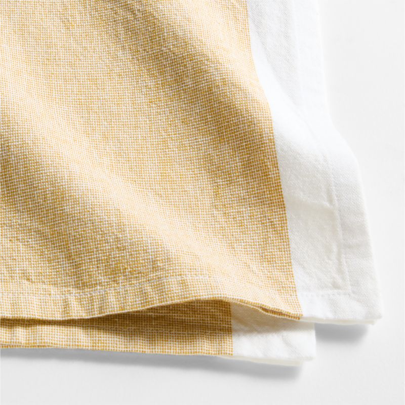 Mercer Saffron Yellow Organic Cotton Dinner Napkin - image 2 of 6