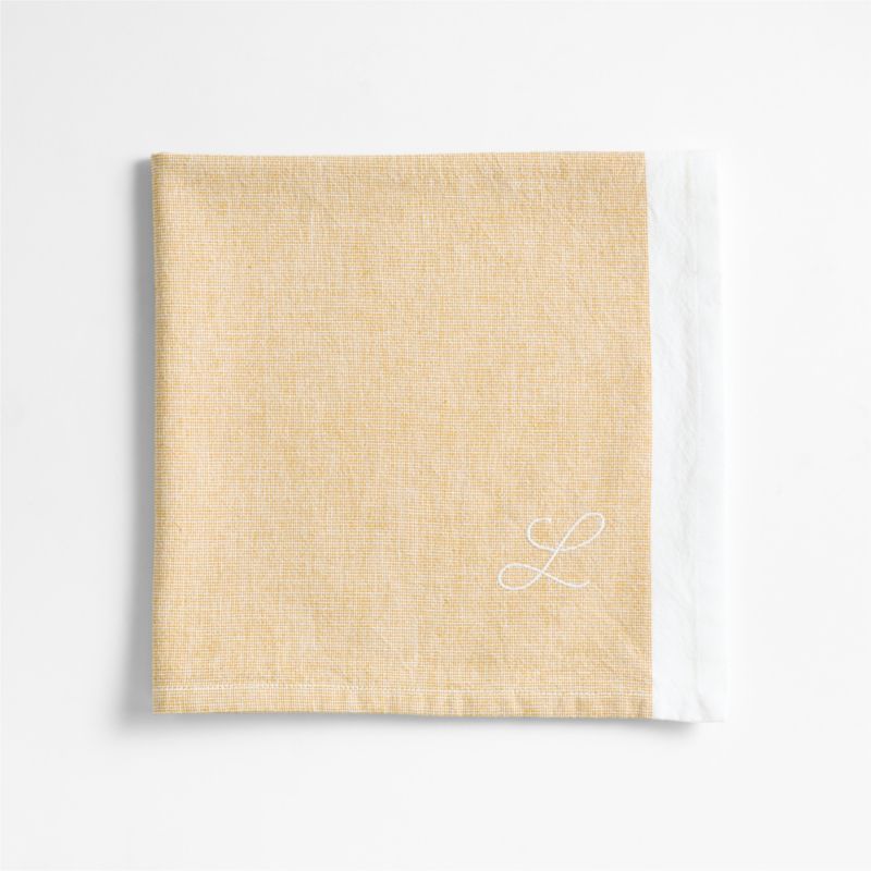 Mercer Saffron Yellow Organic Cotton Dinner Napkin - image 4 of 6