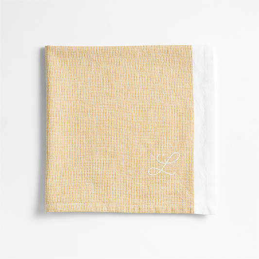 Mercer Saffron Yellow Organic Cotton Dinner Napkins, Set of 4