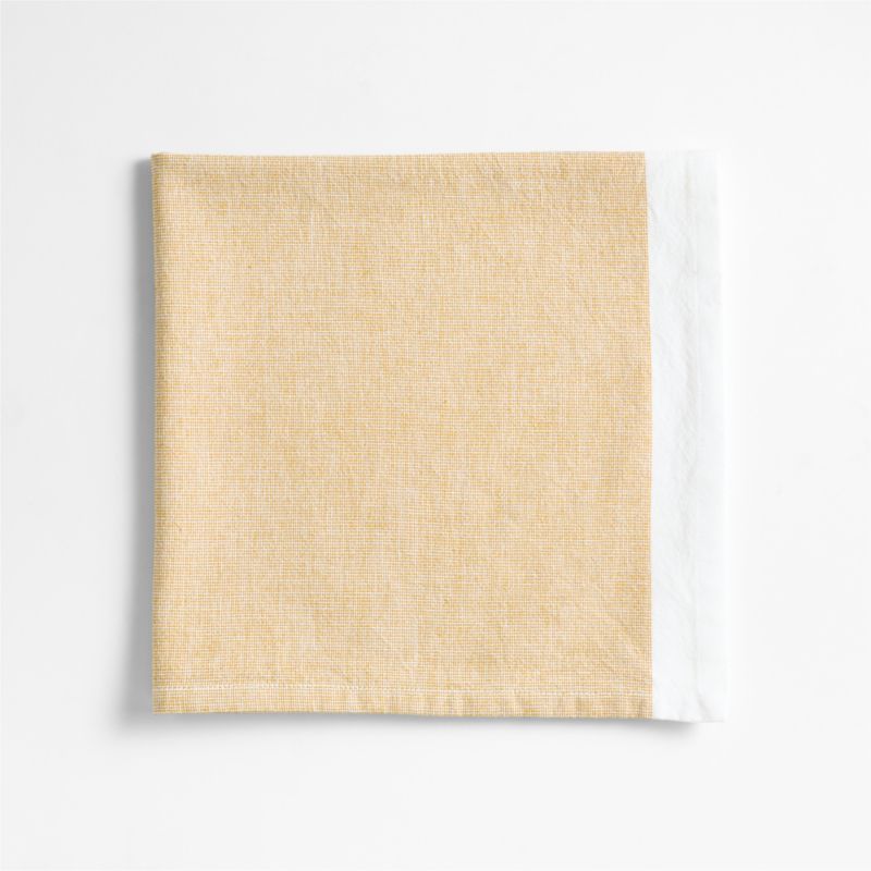 Mercer Saffron Yellow Organic Cotton Dinner Napkin - image 3 of 6