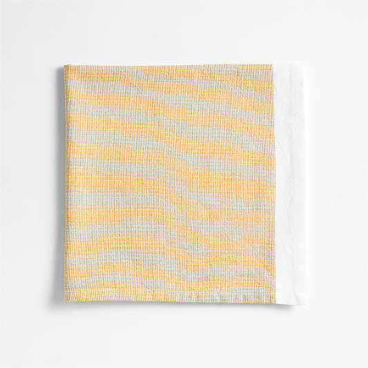 Mercer Saffron Yellow Organic Cotton Dinner Napkin