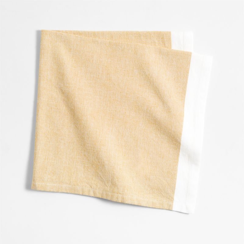 Mercer Saffron Yellow Organic Cotton Dinner Napkin - image 0 of 6