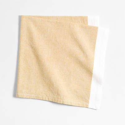 Mercer Saffron Yellow Organic Cotton Dinner Napkin