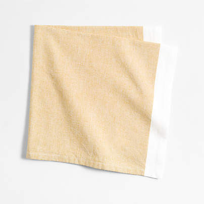 Mercer Saffron Yellow Organic Cotton Dinner Napkin