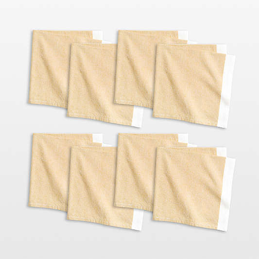Mercer Saffron Yellow Organic Cotton Dinner Napkins, Set of 8