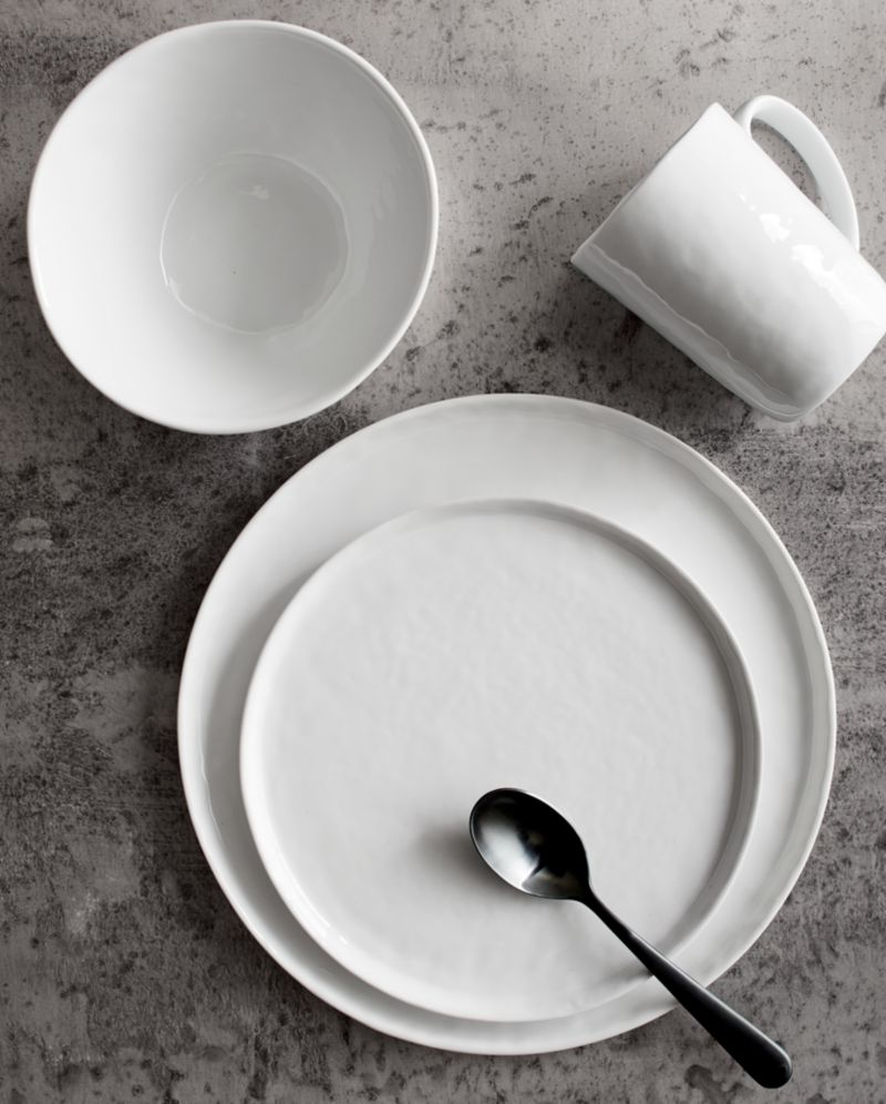 Mercer White Round Porcelain Salad Plates, Set of 8