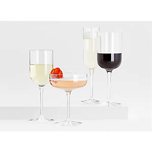 Crate and Barrel, Edge White Wine Glass, Set of 4 - Zola