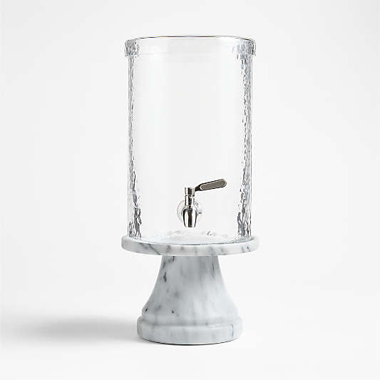 Mercer 1.5-Gallon Drink Dispenser and French Kitchen Marble Stand Set