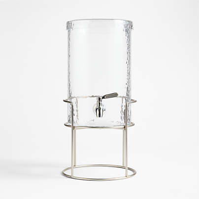 Mercer 1.5-Gallon Drink Dispenser and Silver Stand Set