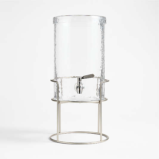 Mercer 1.5-Gallon Drink Dispenser and Silver Stand Set