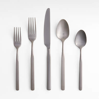 Mercer Gunmetal 5-Piece Flatware Place Setting