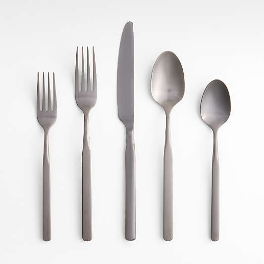 Mercer Gunmetal 5-Piece Flatware Place Setting