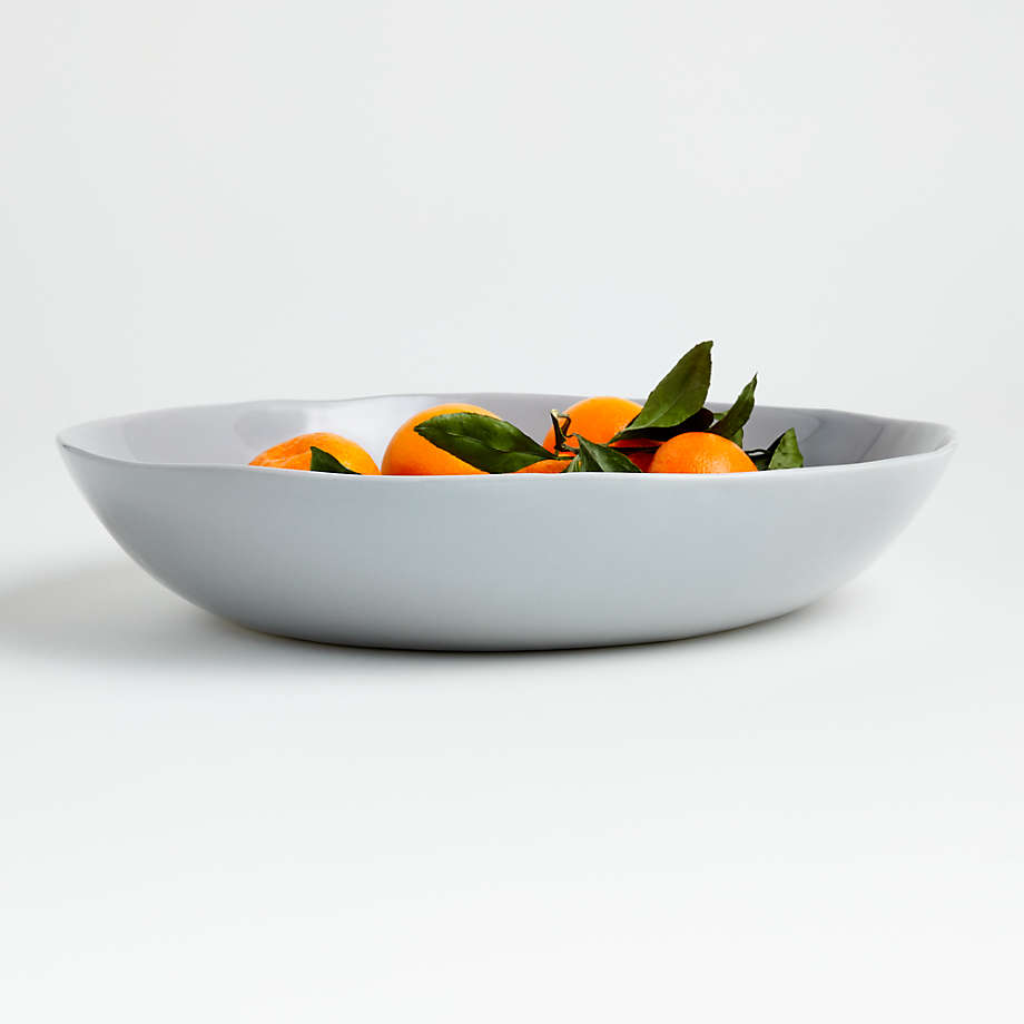 Mercer Grey Ceramic Serving Bowl | Crate & Barrel