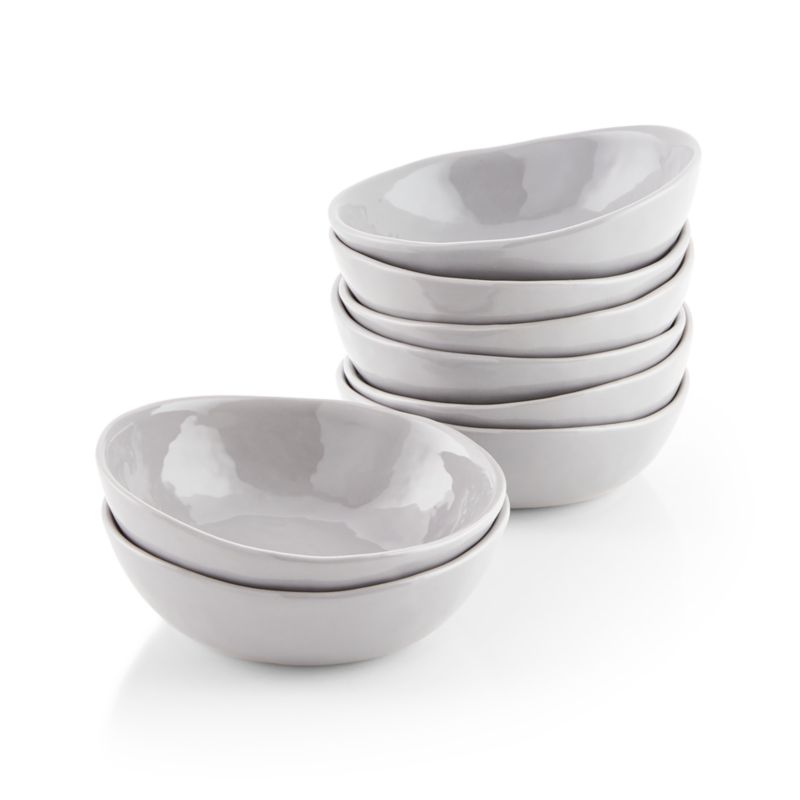 Mercer Grey Porcelain Mini Bowls, Set of 8 - image 2 of 3