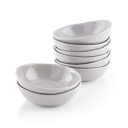 Mercer Grey Porcelain Mini Bowls, Set of 8