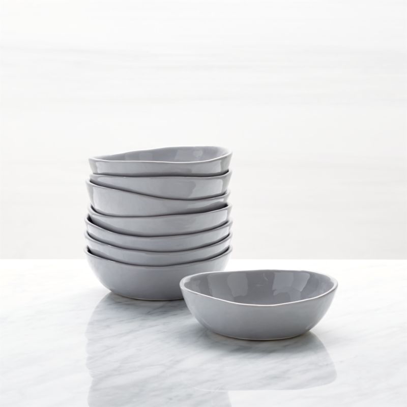 Mercer Grey Porcelain Mini Bowls, Set of 8 - image 0 of 3