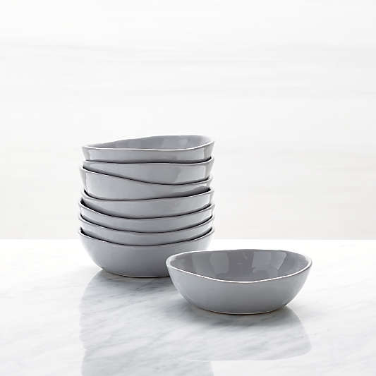 Mercer Grey Porcelain Mini Bowls, Set of 8