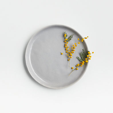 View Mercer Grey Round Porcelain Appetizer Plate details