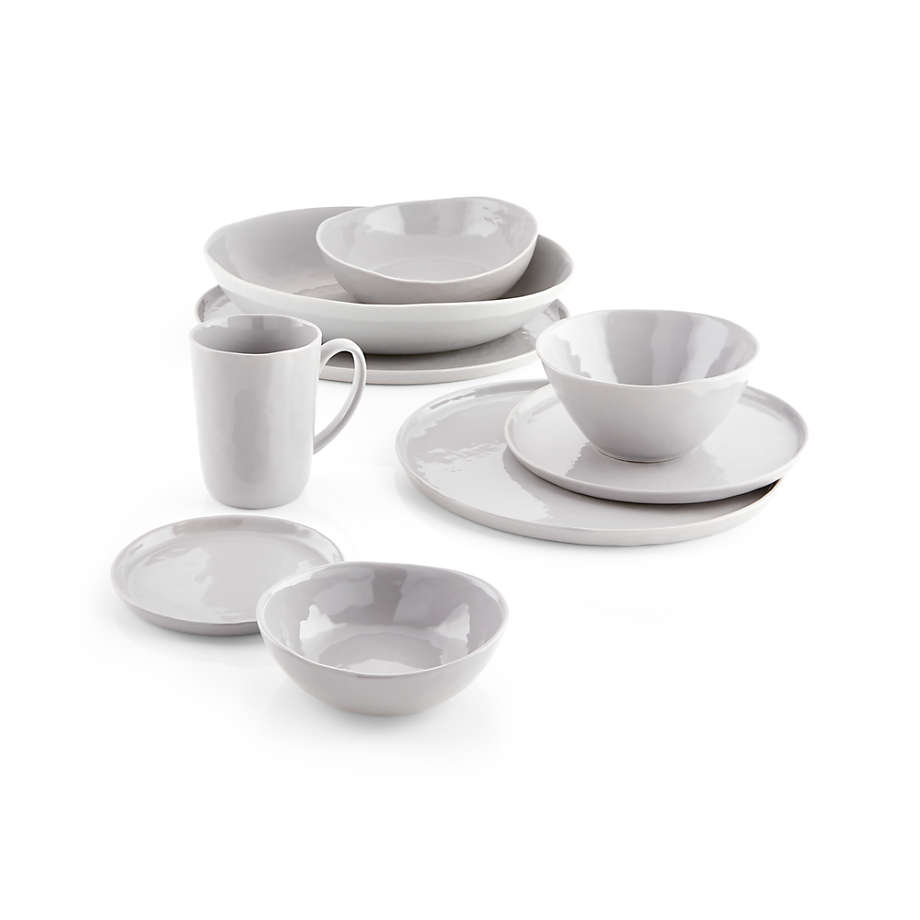 Mercer Grey Round Porcelain Dinner Plate