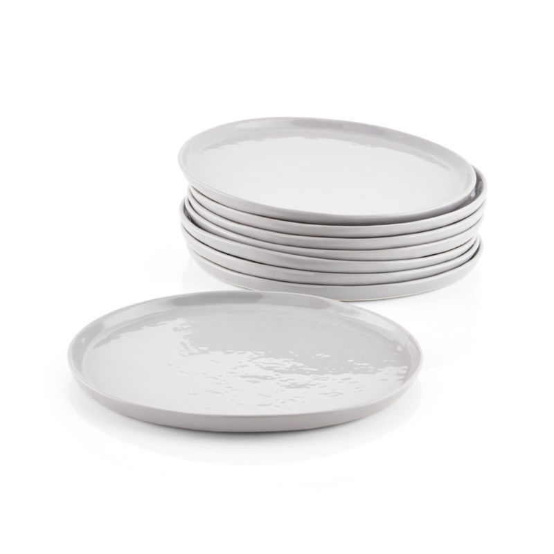 Mercer Grey Round Porcelain Salad Plates, Set of 8 - image 6 of 5