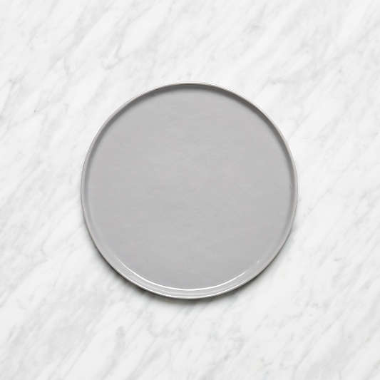 Mercer Grey Round Porcelain Salad Plates, Set of 8