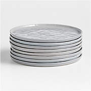 Mercer Grey Round Porcelain Dinner Plates, Set of 8