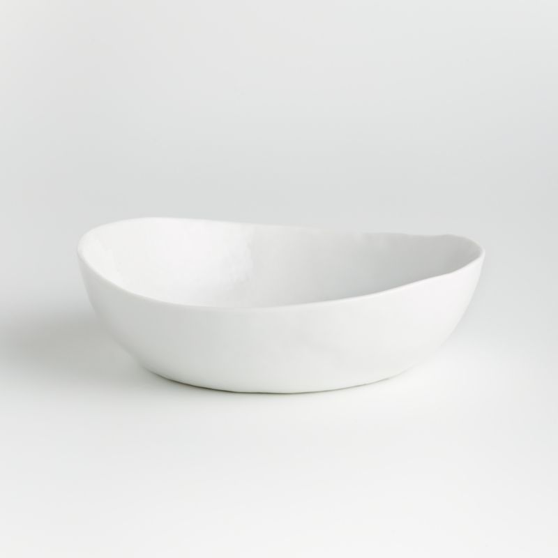 Mercer White Porcelain Low Bowls, Set of 8